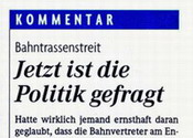 Jetzt ist die Politik gefragt