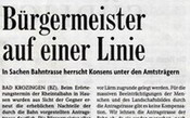 Brgermeister auf einer Linie