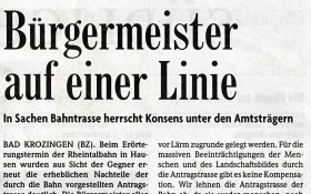 Brgermeister auf einer Linie