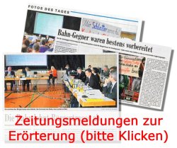 Zeitungsberichte zur Erörterung