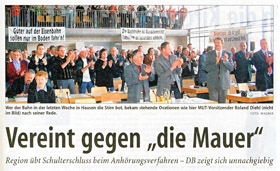 Vereint gegen die Mauer