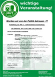 MUT-Infoveranstaltung am 19. Mai 2009