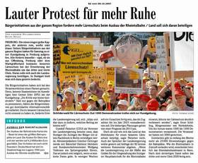 Lauter Protest fr mehr Ruhe