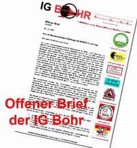 Offener Brief der IG Bohr
